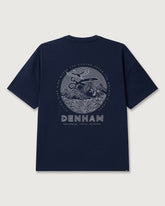 Denham T-Shirt Lines Tee Dark Blue