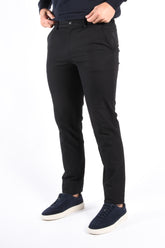 Boss Slim Fit Stretch Cotton Trousers P Kaiton1 Zip Black