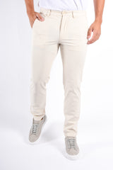 BOSS - Slim Fit Stretch Cotton Trousers P Kaiton1 Zip - Beige