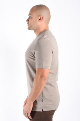 Boss Cotton Cashmere T-Shirt H Thompson 66 Open Brown