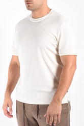 Boss Cotton Cashmere T-Shirt H Thompson 66 Open White