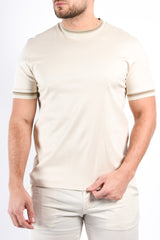 Boss H-Tessler 202 Mercerised T-Shirt - Light Beige