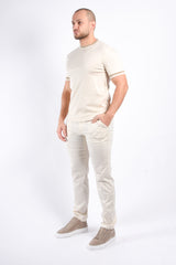 Boss H-Tessler 202 Mercerised T-Shirt - Light Beige