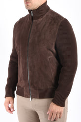 Boss H Meter Leather Jacket Dark Brown