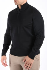 Boss Half Zip Knit Sweater H Ebenji L Black