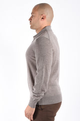 Boss Longsleeve Knit Polo H Lancione Open Brown