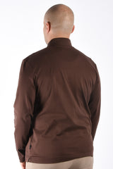 Boss Mercerised Longsleeve Polo C Paley 01 Dark Brown