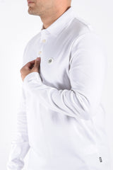 Boss Mercerised Longsleeve Polo C Paley 01 White