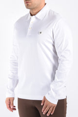 Boss Mercerised Longsleeve Polo C Paley 01 White