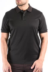 Boss Mercerised Slim Fit Polo H Phillipson 238 Black