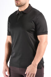 Boss Mercerised Slim Fit Polo H Phillipson 238 Black