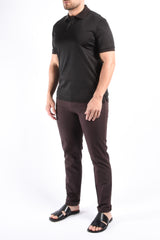 Boss Mercerised Slim Fit Polo H Phillipson 238 Black