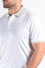 Boss Mercerised Slim Fit Polo H Phillipson 238 White