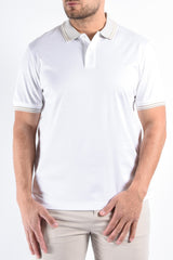 Boss Mercerised Slim Fit Polo H Phillipson 238 White