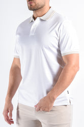 Boss Mercerised Slim Fit Polo H Phillipson 238 White
