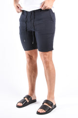 Boss Regular Linen Stretch Shorts H Kane1 RDS Dark Blue