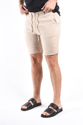 Boss Regular Linen Stretch Shorts H Kane1 RDS Open Beige