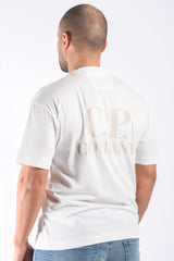 CP Company 30/1 Logo T-Shirt Gauze White