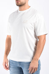 CP Company 30/1 Logo T-Shirt Gauze White