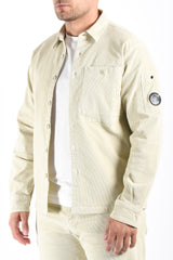 CP Company Corduroy Overshirt Silver Birch