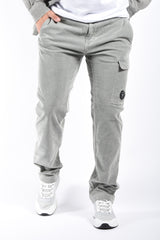 CP Company Corduroy Regular Fit Cargo Pants Flint Grey