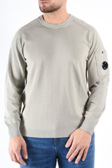 CP Company Cotton Crepe Knit Lens Sweater Dove