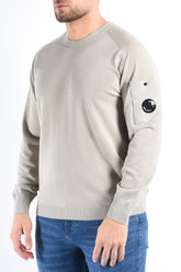 CP Company Cotton Crepe Knit Lens Sweater Dove