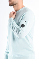 CP Company Cotton Crepe Knit Lens Sweater Misty Blue