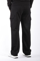 CP Company Diagonal Raised Fleece Cargo Lens Sweatpants Black