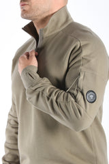 CP Company Diagonal Raised Fleece Half Zip Sweater Fallen Rock
