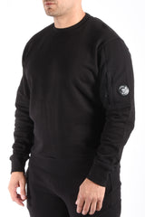 CP Company Diagonal Raised Fleece Sweater Black