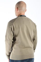 CP Company Diagonal Raised Fleece Sweater Fallen Rock
