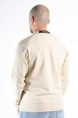 CP Company Diagonal Raised Fleece Sweater Frozen Dew
