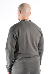 CP Company Diagonal Raised Fleece Sweater Gunmetal