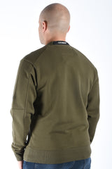 CP Company Diagonal Raised Fleece Sweater Ivy Green