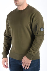 CP Company Diagonal Raised Fleece Sweater Ivy Green