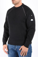CP Company Double Cotton Chenille Knit Sweater Black