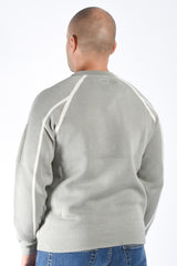 CP Company Double Cotton Chenille Knit Sweater Flint Grey
