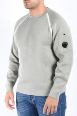 CP Company Double Cotton Chenille Knit Sweater Flint Grey