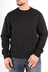 CP Company Diagonal Raised Fleece Sweater Black