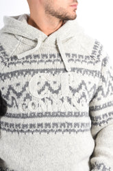 CP Company - Jacquard Wool Hoodie - Grey