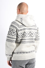 CP Company - Jacquard Wool Hoodie - Grey