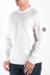 CP Company Lambswool GRS Crewneck Sweater Gauze White