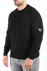 CP Company Lambswool GRS Lens Sweater Black