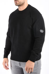 CP Company Lambswool GRS Lens Sweater Black