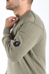 CP Company Lambswool GRS Lens Sweater Fallen Rock