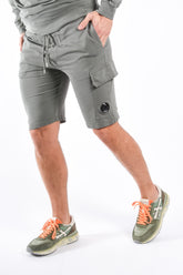 CP Company Light Fleece Cargo Lens Shorts Gunmetal