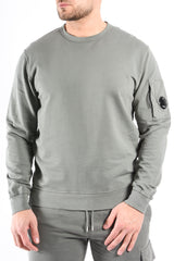 CP Company Light Fleece Sweater Gunmetal