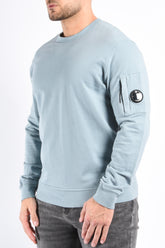 CP Company Light Fleece Sweater Silver Blue
