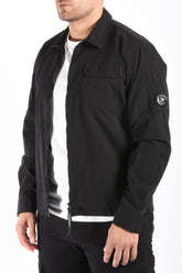 CP Company Organic Gabardine Overshirt Black